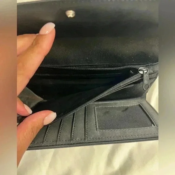 Kate Spade Black Canvas Wallet - Picture 3 of 7